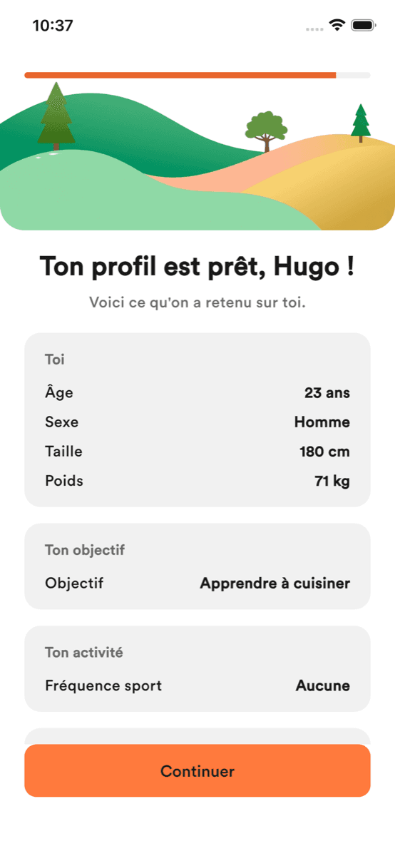 Onboarding Melo — étape 5